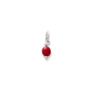 James Avery red glass bead charm